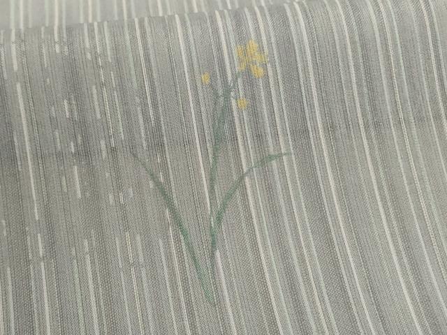 平和屋着物*夏物 小紋 紗 草花文 西武百貨店扱い 洗える着物 AABE2620jd