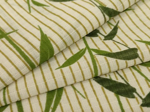 平和屋着物*夏物 小紋 紅梅 笹竹文 洗える着物 AABE2642jd