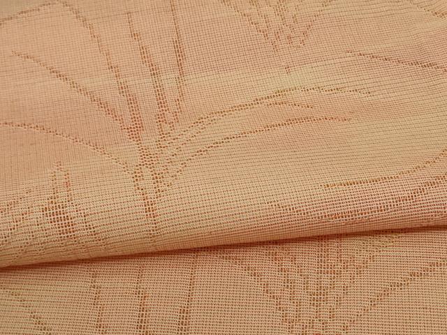 平和屋着物*夏物 小紋 紗 草葉文 暈し染め 正絹 逸品 AABE2669jd