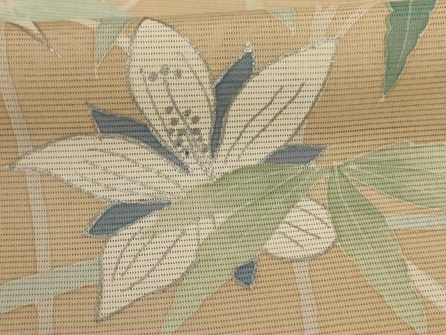 平和屋着物*夏物 訪問着 絽 草花文 銀彩 正絹 逸品 AABE2676jd
