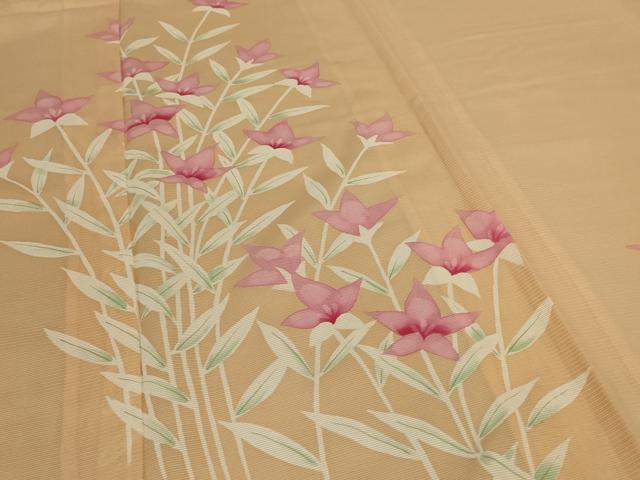 平和屋着物*夏物 訪問着 絽 草花文 正絹 逸品 AABE2688jd