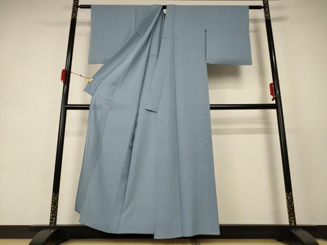 平和屋着物*夏物 色無地 絽 湊鼠色 正絹 逸品 AABE2690jd