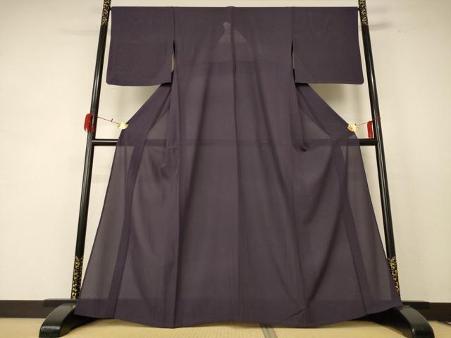 平和屋着物*夏物 色無地 絽 紅消鼠色 正絹 逸品 AABE2701jd