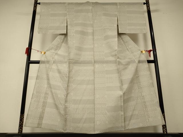 平和屋着物*夏物 本場大島紬 夏大島 幾何学文様 正絹 逸品 AABE2702jd