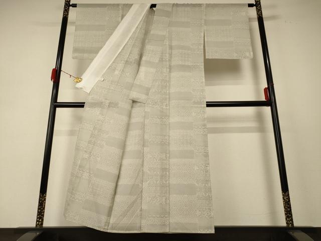 平和屋着物*夏物 本場大島紬 夏大島 幾何学文様 正絹 逸品 AABE2702jd