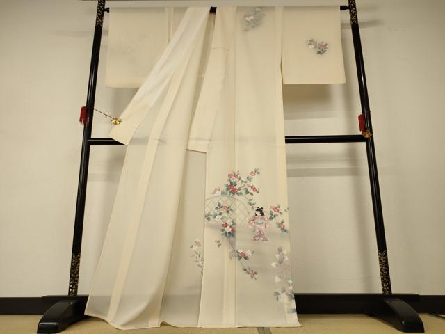 平和屋着物*夏物 訪問着 絽 童子 紫陽花 正絹 逸品 AABE2711jd