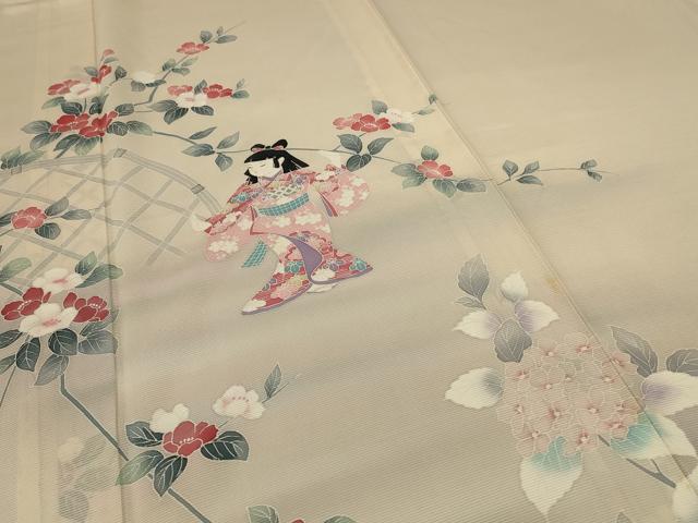 平和屋着物*夏物 訪問着 絽 童子 紫陽花 正絹 逸品 AABE2711jd