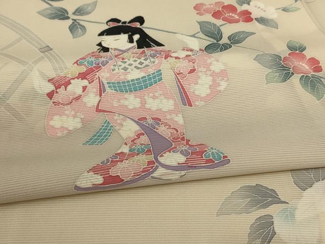 平和屋着物*夏物 訪問着 絽 童子 紫陽花 正絹 逸品 AABE2711jd