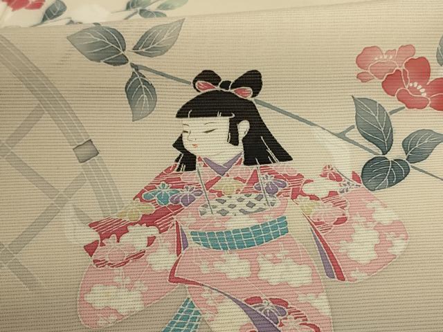平和屋着物*夏物 訪問着 絽 童子 紫陽花 正絹 逸品 AABE2711jd