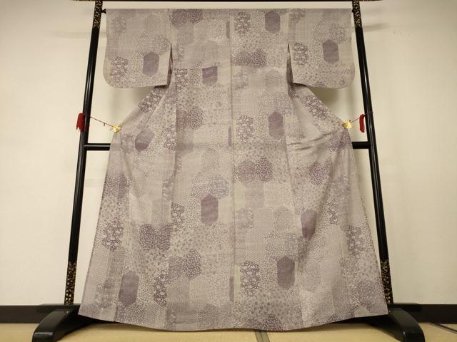 平和屋着物*夏物 江戸小紋 絽 寄せ小紋柄 正絹 逸品 AABE2717jd