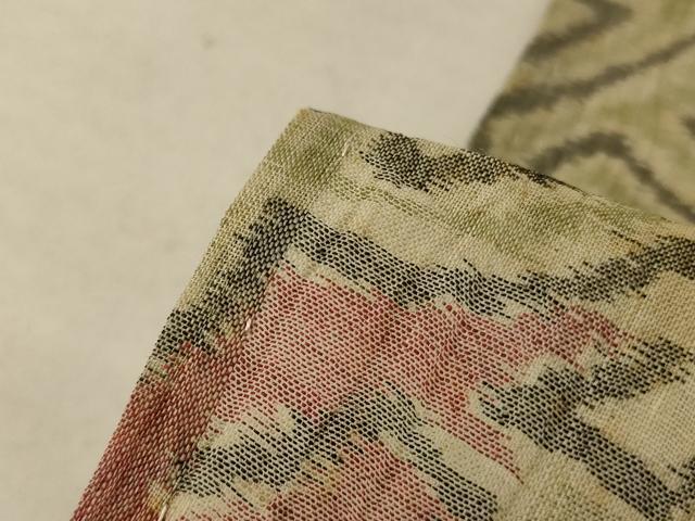 平和屋着物*夏物 本場小千谷ちぢみ 幾何学文様 麻 逸品 AABE2720jd