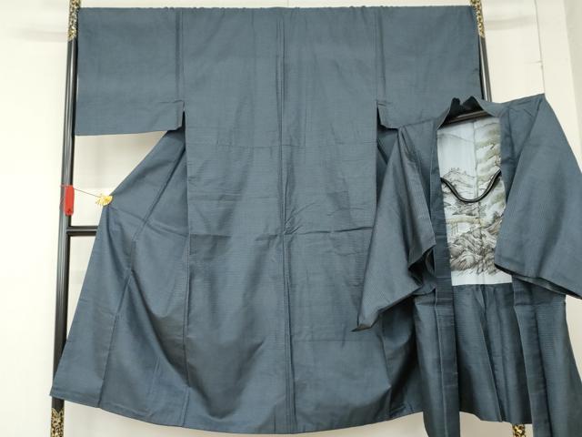 平和屋着物●男性 本場大島紬 アンサンブル 100亀甲 総詰め 正絹 逸品 AABE2768cs