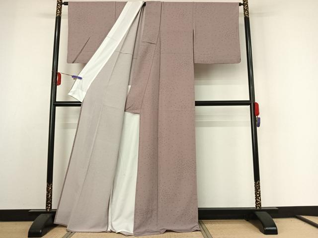 平和屋着物▽小紋 単衣 霞文 洗える着物 AABE3369jh