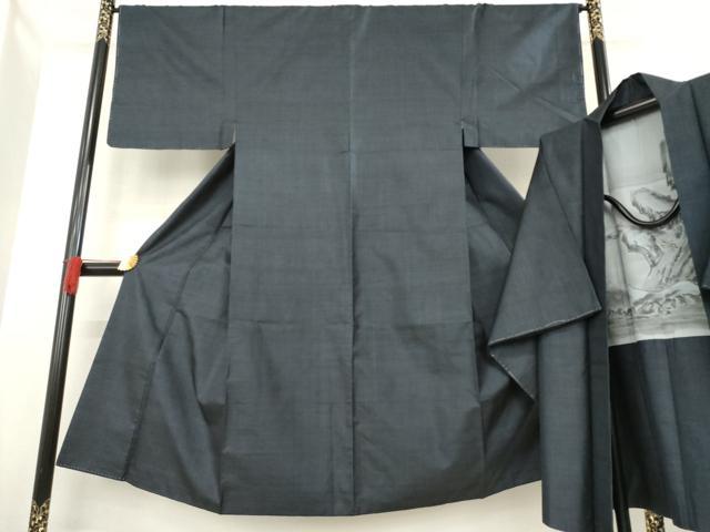 平和屋着物●男性 本場大島紬 アンサンブル 一元絣 正絹 逸品 AABE3415ck