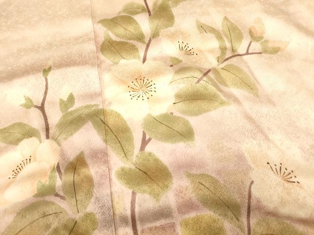 平和屋着物■訪問着 草花格子文 暈し染め 正絹 逸品 AABE3730fw