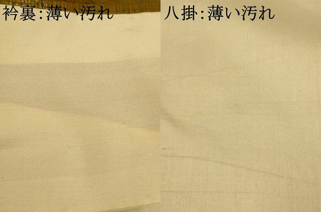 平和屋着物■上質な紬 横段文様 正絹 逸品 AABE3918fw