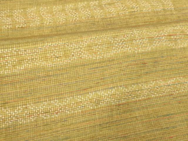 平和屋着物■上質な紬 横段文様 正絹 逸品 AABE3918fw