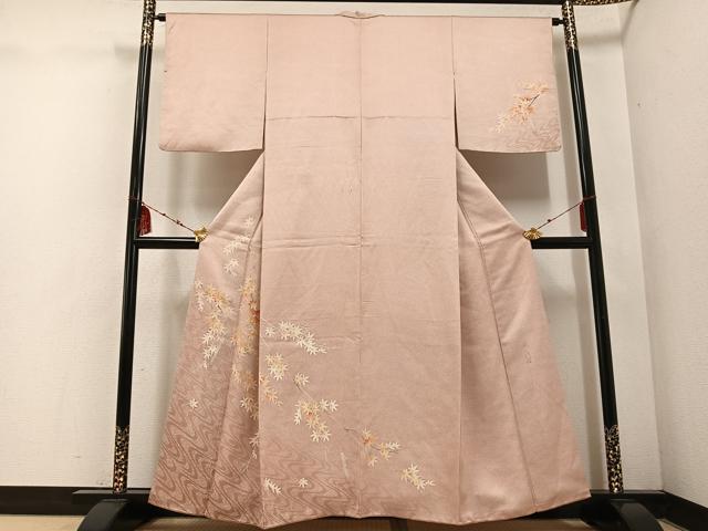 平和屋着物●鎌倉友禅 坂井教人 日本工芸会正会員 訪問着 手描き 楓文 正絹 逸品 AABE3940ph