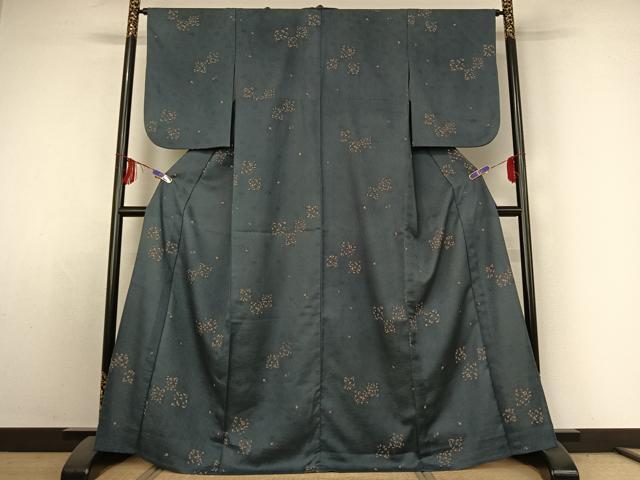 平和屋着物▽小紋 単衣 成物 洗える着物 AABE4001jh