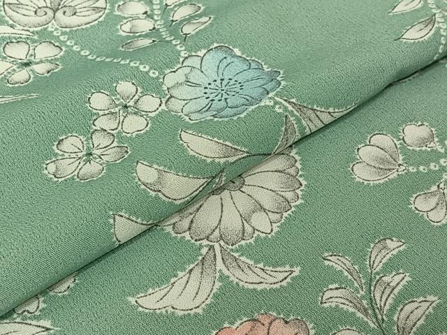 平和屋着物▽小紋 単衣 辻が花 洗える着物 AABE4009jh