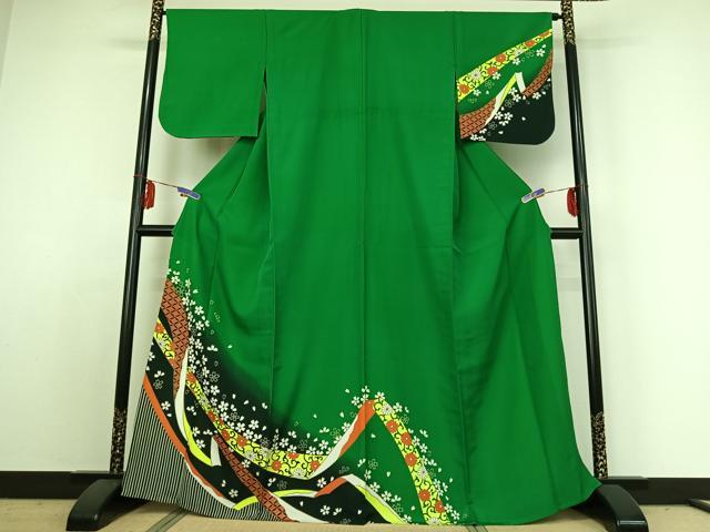 平和屋着物▽訪問着　単衣　草花文　金彩　洗える着物　AABF3773jh 平和屋ヤフーショッピング店 - 訪問着・付下げ｜Yahoo!ショッピング