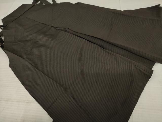 平和屋着物●男性 馬乗り袴 縞 正絹 逸品 AABE4144ck