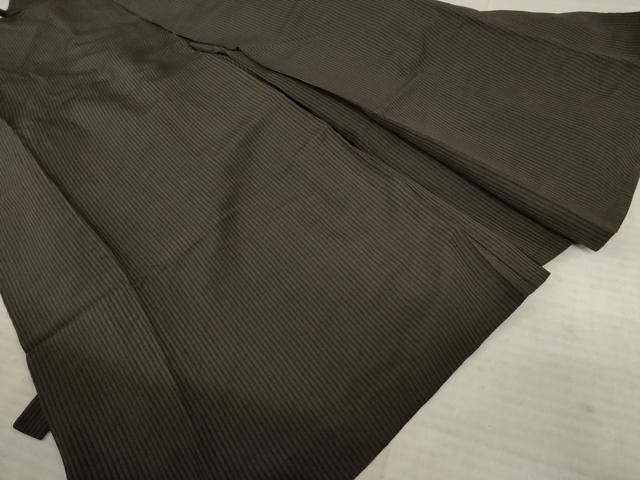 平和屋着物●男性 馬乗り袴 縞 正絹 逸品 AABE4144ck