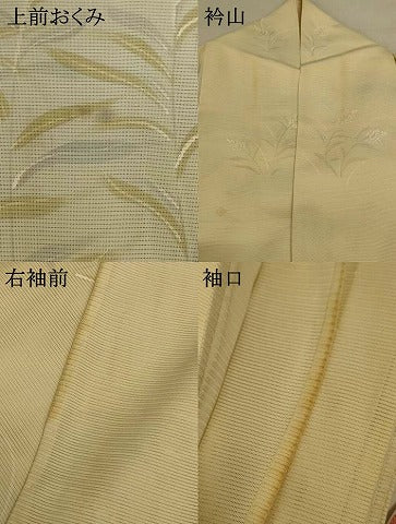 平和屋着物*夏物 訪問着 絽 手描き 草花文 正絹 逸品 AABE4289jd