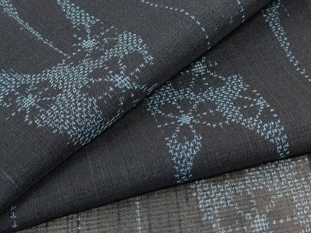 平和屋着物＊夏物 紗紬 壺垂れ花文 正絹 逸品 AABE4294jd