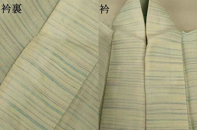 平和屋着物*夏物 男性 小紋 紗 横縞 正絹 逸品 AABE4320jd