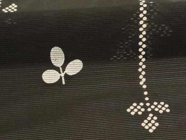 平和屋着物*夏物 小紋 絽 萩 銀彩 正絹 逸品 AABE4328jd