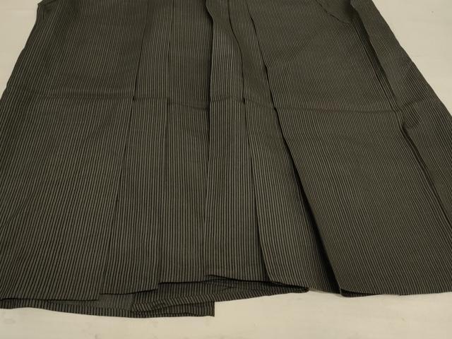 平和屋着物*夏物 男性 馬乗り袴 縞 正絹 逸品 AABE4350jd