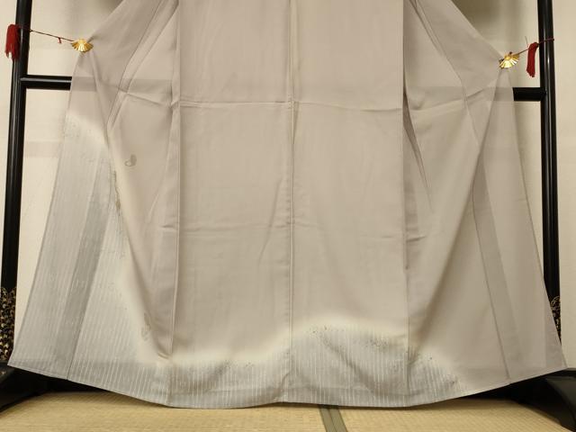 平和屋着物*夏物 訪問着 絽 箔散らし文様 暈し染め 金銀彩 五泉 正絹 逸品 AABE4362jd