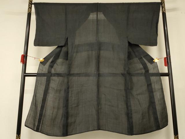 平和屋着物*夏物 重要無形文化財 本場宮古上布 男性 90亀甲 総詰め 苧麻 逸品 AABE4375jd