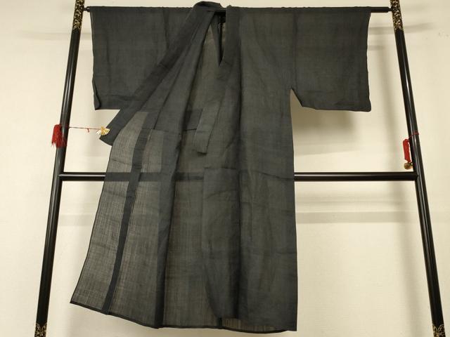 平和屋着物*夏物 重要無形文化財 本場宮古上布 男性 90亀甲 総詰め 苧麻 逸品 AABE4375jd