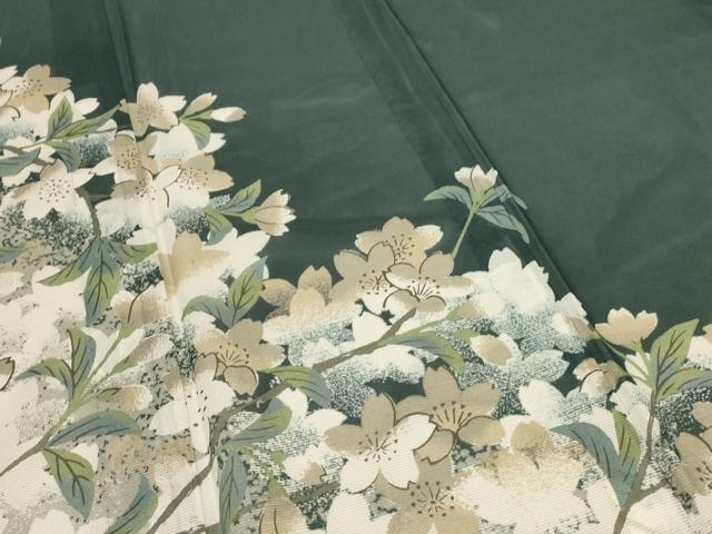 平和屋着物*夏物 訪問着 絽 桜 洗える着物 AABE4390jd