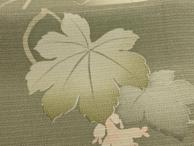 平和屋着物*夏物 訪問着 絽縮緬 蔦の葉文 正絹 逸品 未使用 AABE4400jd
