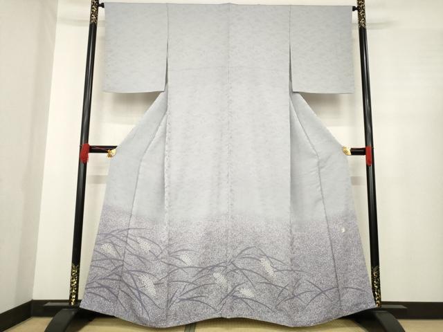 平和屋着物●人間国宝・羽田登喜男 色留袖 稲穂 暈し染め 正絹 逸品 AABE4437ck