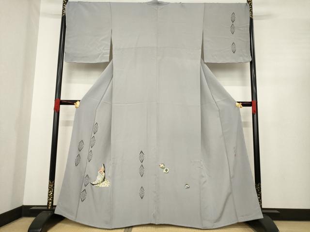 平和屋着物○京童人形絵師 高橋翠延 訪問着 女人文 金彩