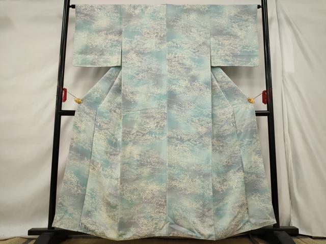 平和屋着物■上質な小紋 風景文 暈し染め 正絹 逸品 AABE4492st