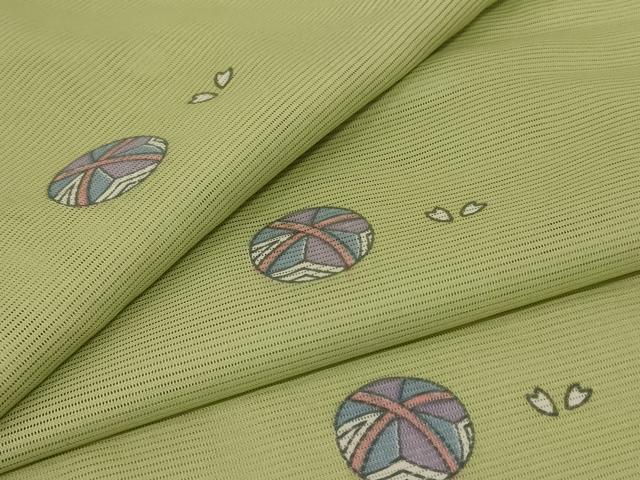 平和屋着物*夏物 小紋 絽 鞠 洗える着物 AABE4691jd