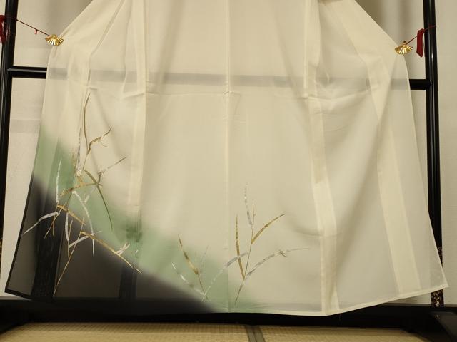 平和屋着物*夏物 訪問着 絽 蜻蛉 暈し染め 金銀彩 正絹 逸品 AABE4710jd