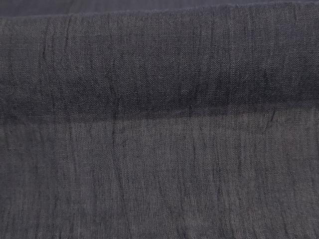 平和屋着物*夏物 男性 本場小千谷ちぢみ 青褐色 麻 逸品 AABE4711jd