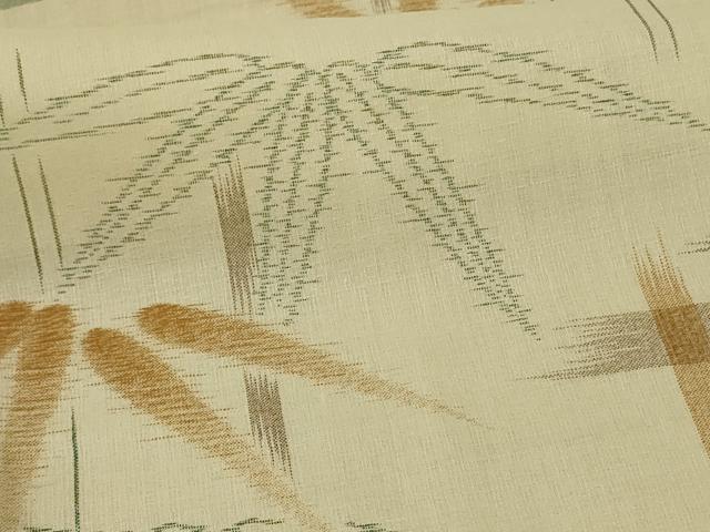 平和屋着物*夏物 小紋 紗 笹竹文 洗える着物 AABE4747jd