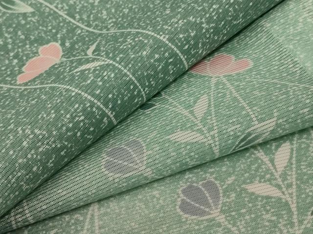 平和屋着物＊夏物 小紋 絽 楓文 洗える着物 AABD4678jd 平和屋着物＊