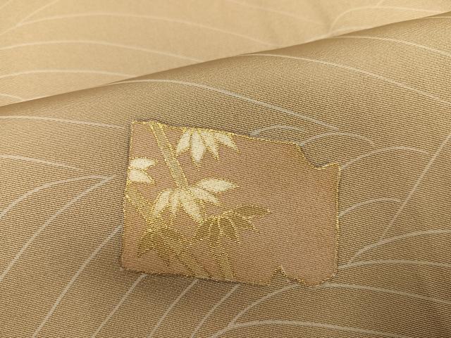 平和屋着物●訪問着 駒刺繍 雪輪色紙草花文 暈し染め 金彩 正絹 逸品 未使用 AABE4858ph