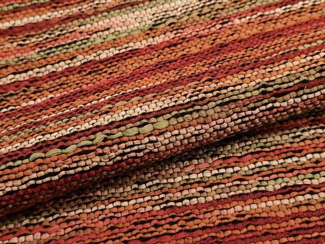 平和屋着物▼和装小物 ショール2点セット リボンヤーン 裂き織り ストール 防寒 逸品 AABE4906ay
