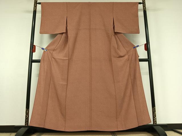 平和屋着物▽江戸小紋 単衣 幾何学文様 正絹 逸品 AABE5174jh