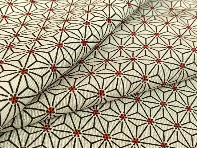 平和屋着物▽上質な小紋 単衣 麻の葉文様 正絹 逸品 AABE5189jh