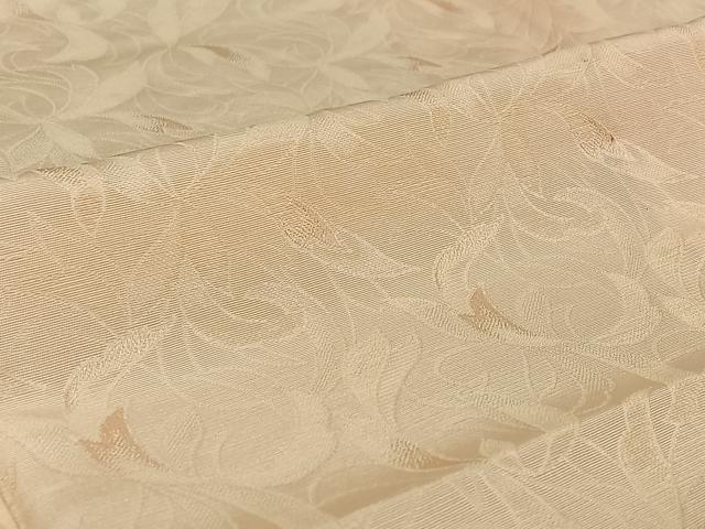 平和屋着物▽上質な色無地 単衣 草花地紋 薄桜色 正絹 逸品 AABE5200jh